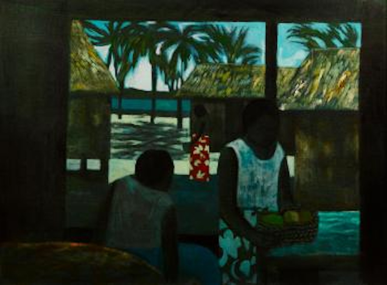 Village scene by Ray Austin Crooke