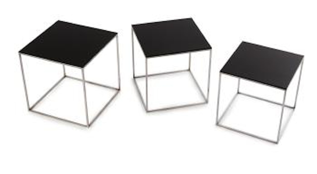 Three 'PK'nesting tables by Poul Kjaerholm