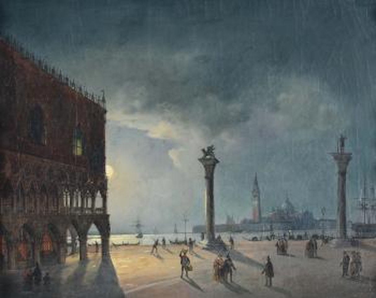 Notturno con veduta di piazza San Marco by Carlo Grubacs