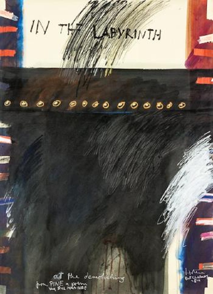 In the labyrinth, at the demolishing by Ralph Hotere
