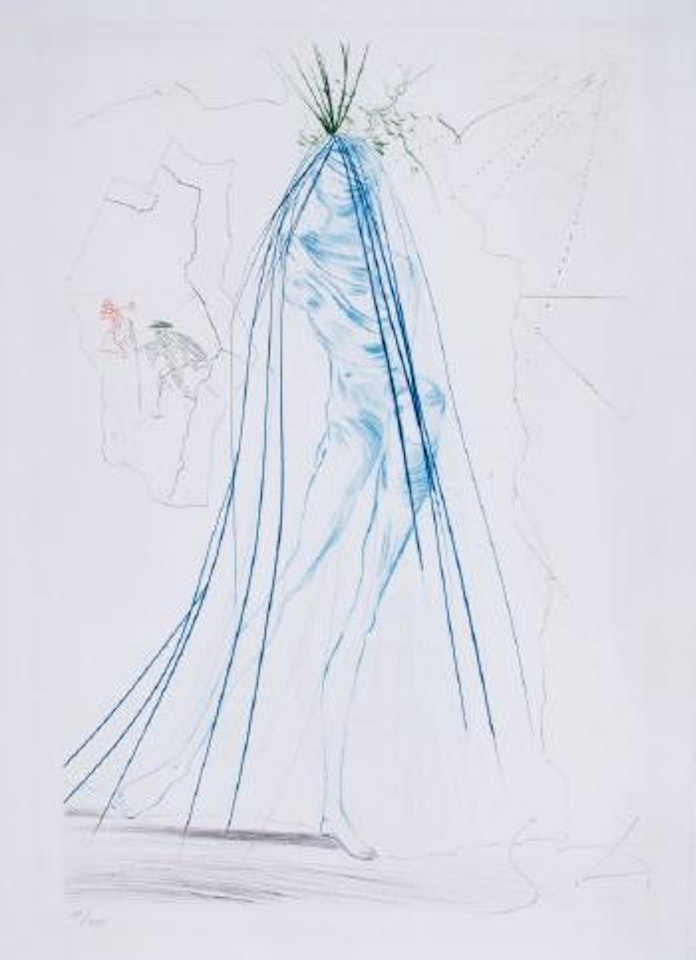 Iseult aux blanches Mains (M.&L.422) by Salvador Dali