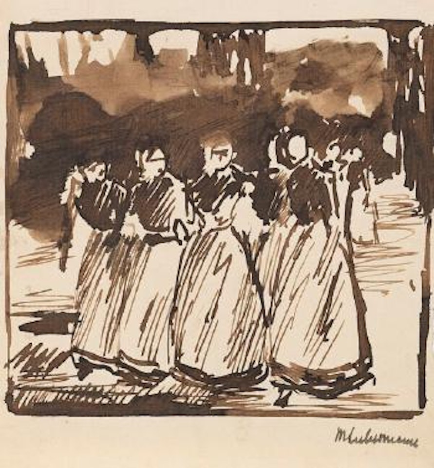 Studie zu Sonntagnachmittag in Laren by Max Liebermann