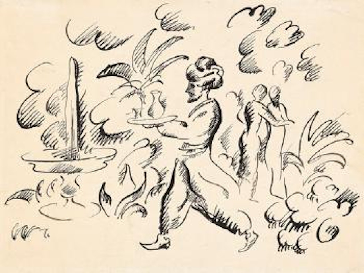 Szene aus 1001 Nacht by August Macke