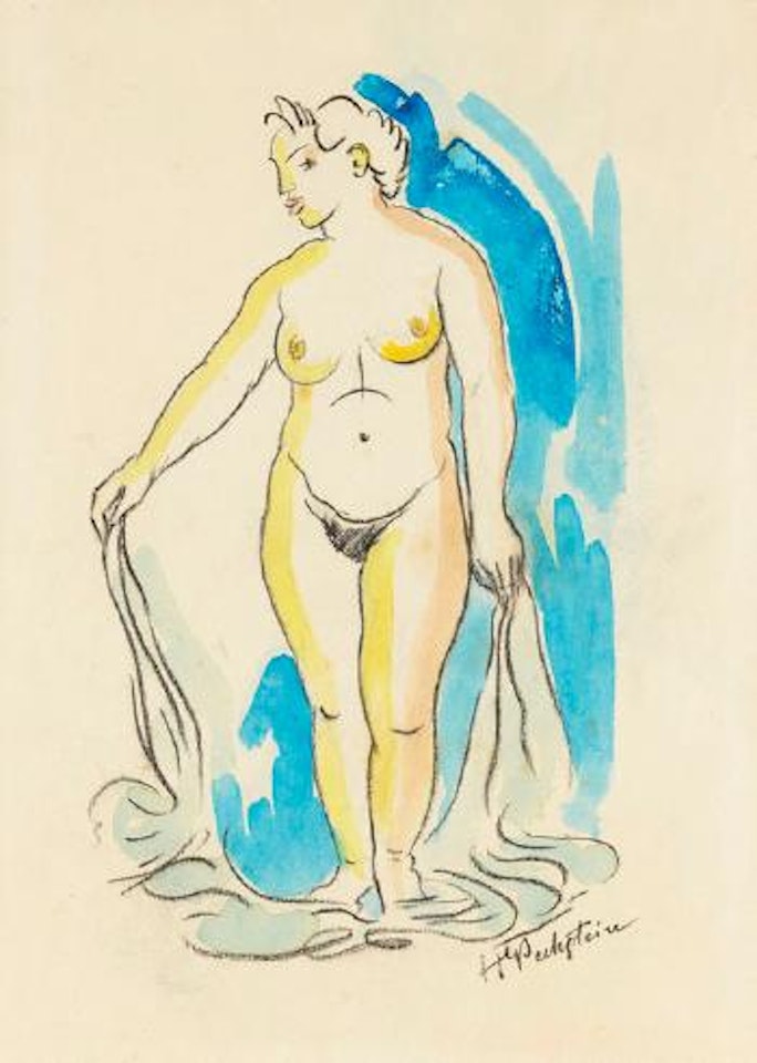 Stehender Frauenakt (Nymphe) by Max Pechstein