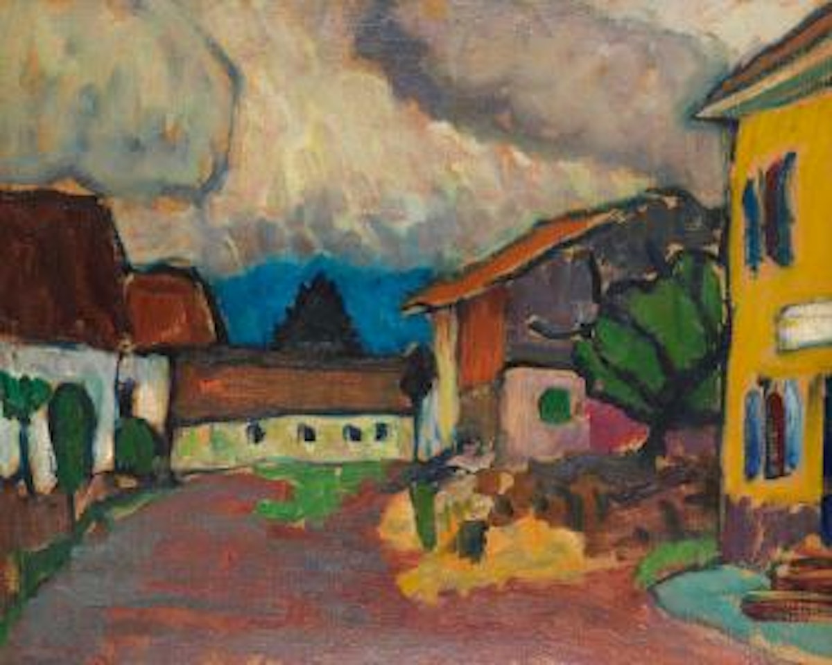 Gehöft in Murnau (Holzhauer) by Gabriele Münter