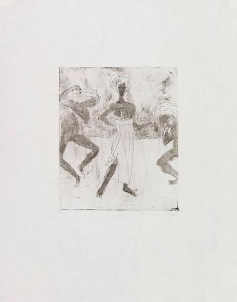 Junger Fürst und Tänzerinnen by Emil Nolde