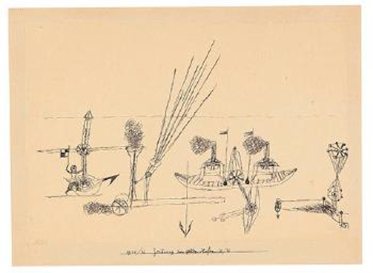 Zeichnung zum gelben Hafen by Paul Klee