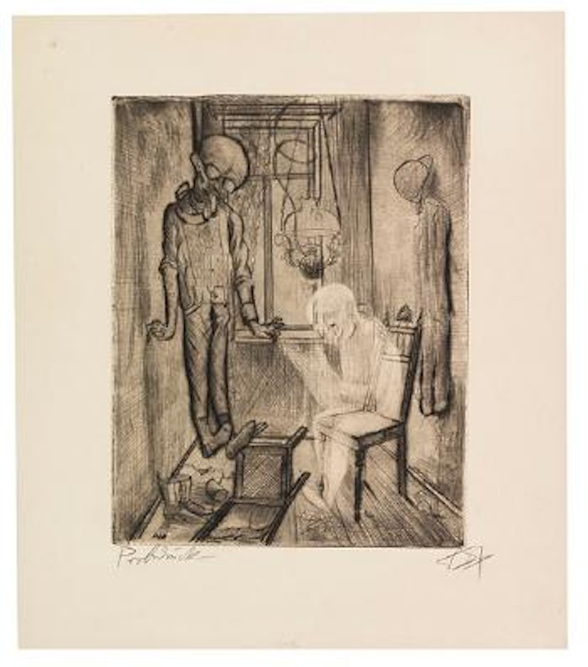 Der Selbstmörder (Erhängter) by Otto Dix