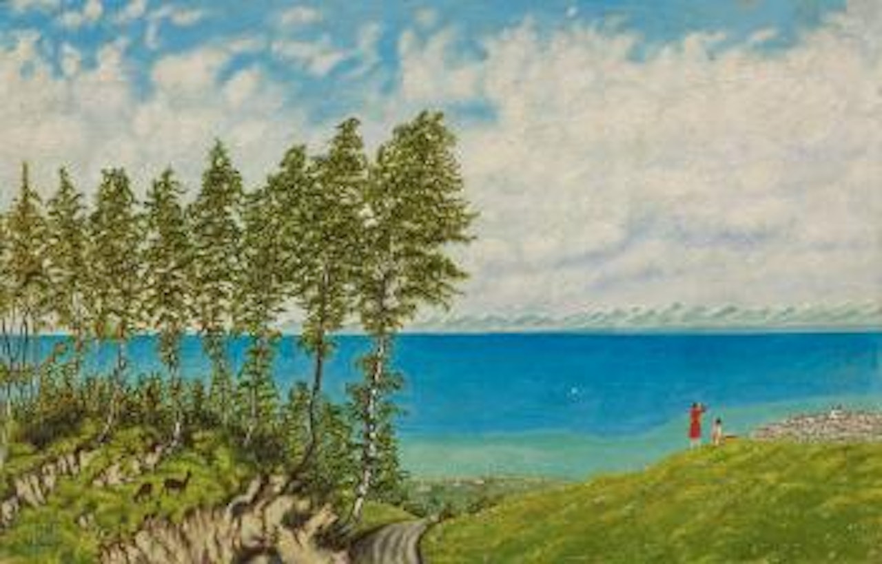 Seelandschaft mit Birkengruppe by Adolf Dietrich