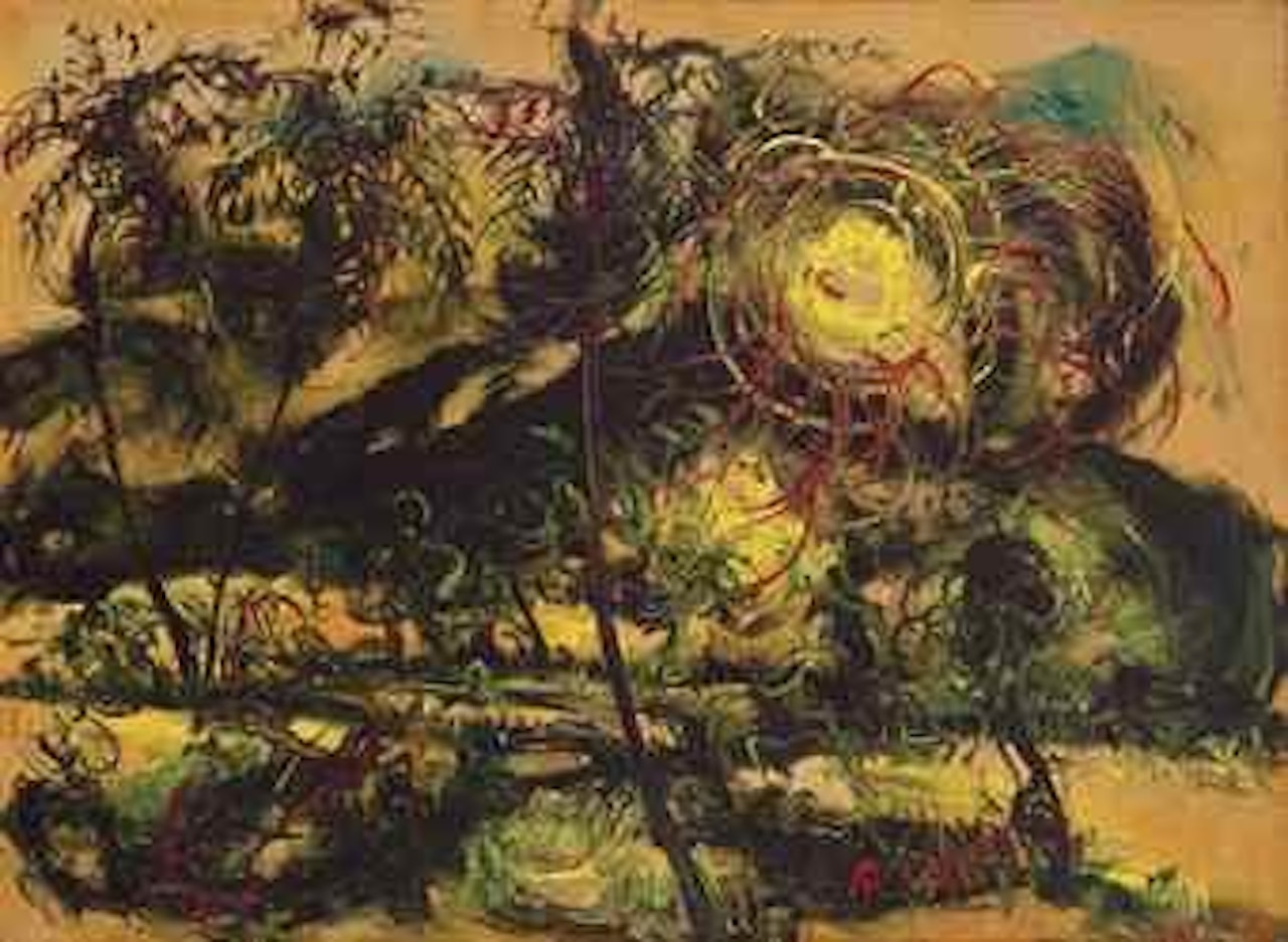 Ploughing Sawah Under the Sun by Affandi