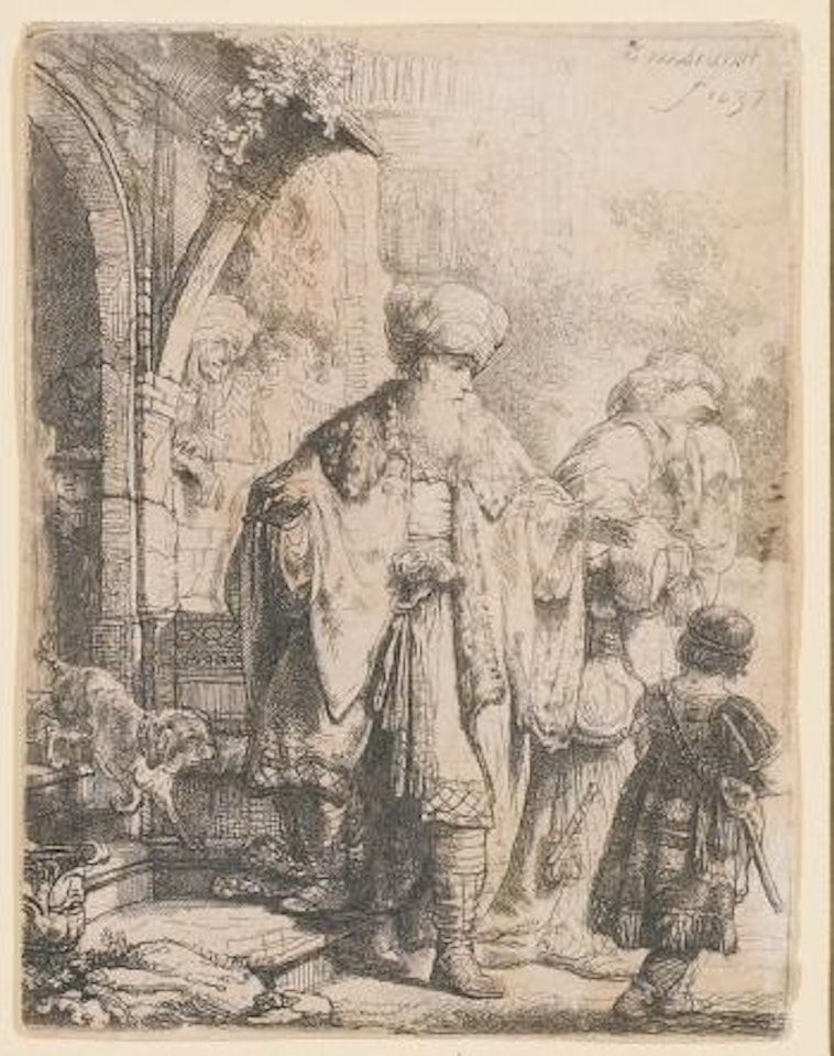 Abraham Casting Out Hagar and Ishmael (B., Holl. 30; New Holl. 166; H. 149) by Attributed to Rembrandt Harmensz van Rijn