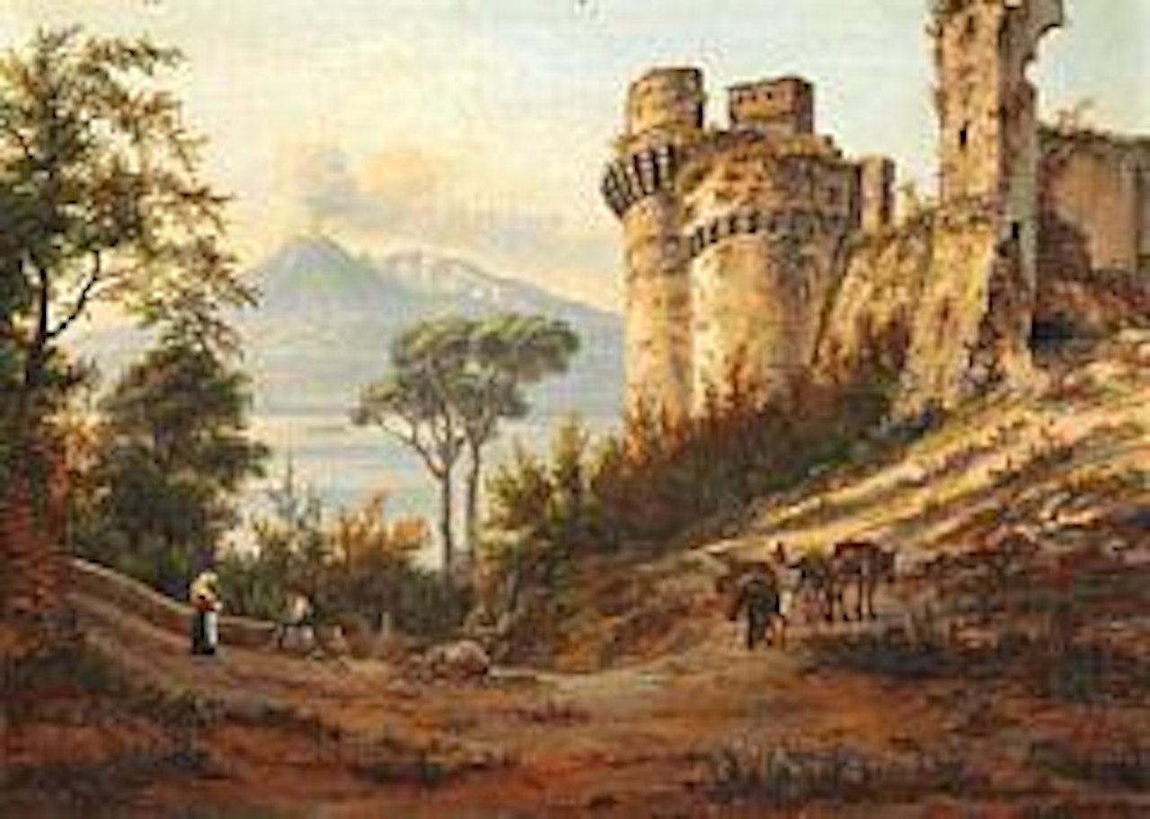 A ruin in the neighborhood of Castel Mare by Johan Christian Clausen Dahl