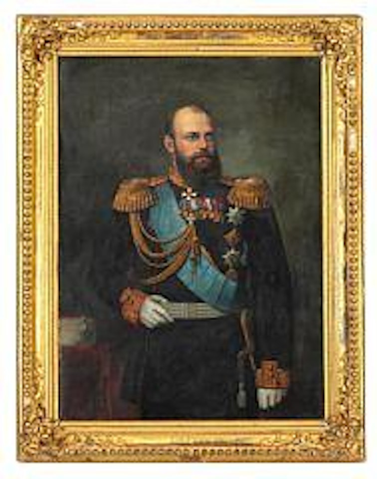 Portrait of Tsar Alexander III of Russia (1845-1894), married to Tsaritsa Maria Feodorovna (née Princess Dagmar of Denmark) by Russian School