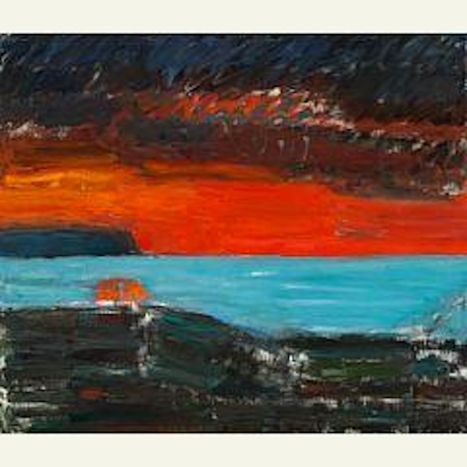 Sunset over the Sea; Self portrait; Sunset over the Sea by Carl Kylberg