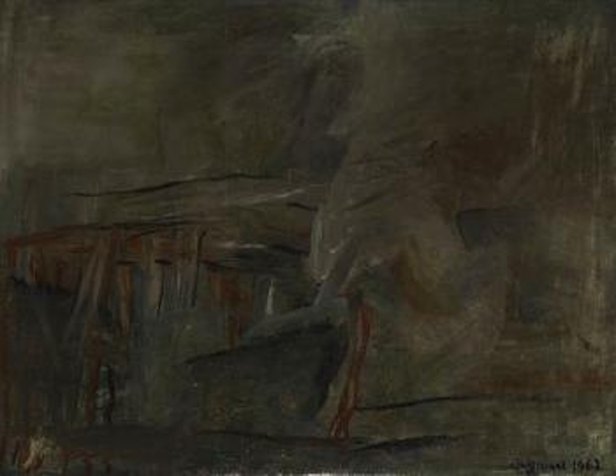 Figura nel Paesaggio by Alfredo Chighine