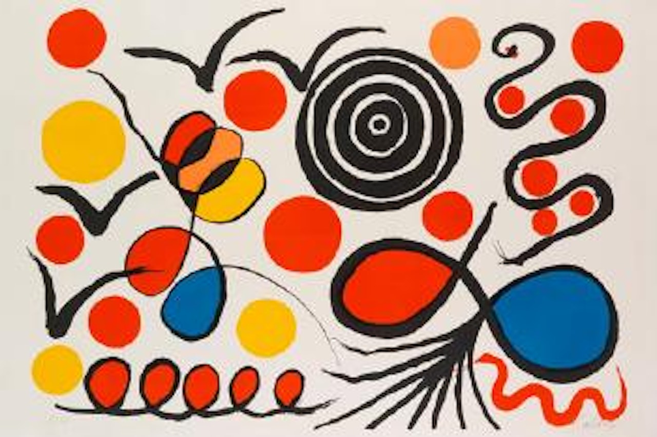 Spiral, Loops And Birds by Alexander Calder