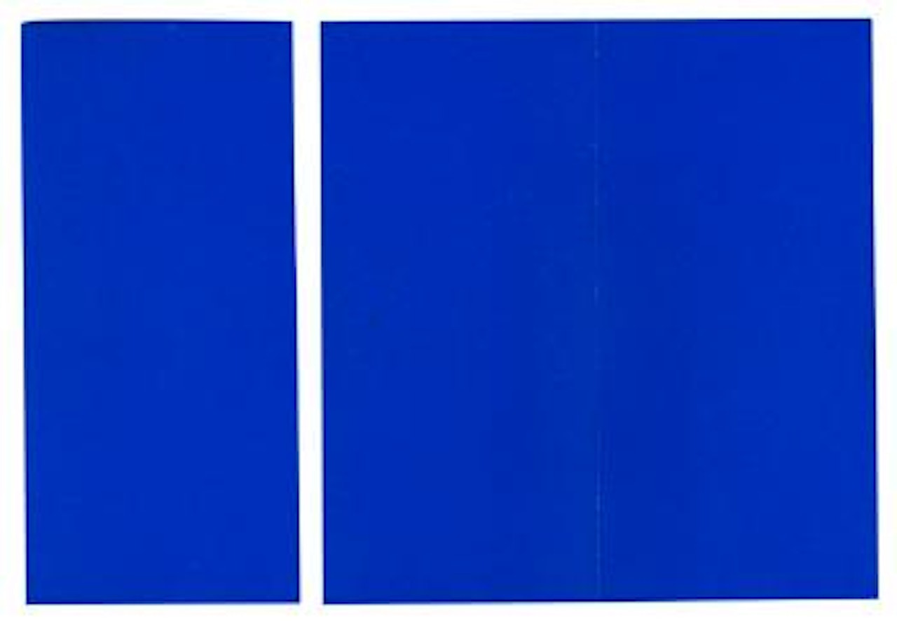 Einladung zur Ausstellung 'Monochrome und Feuer' by Yves Klein