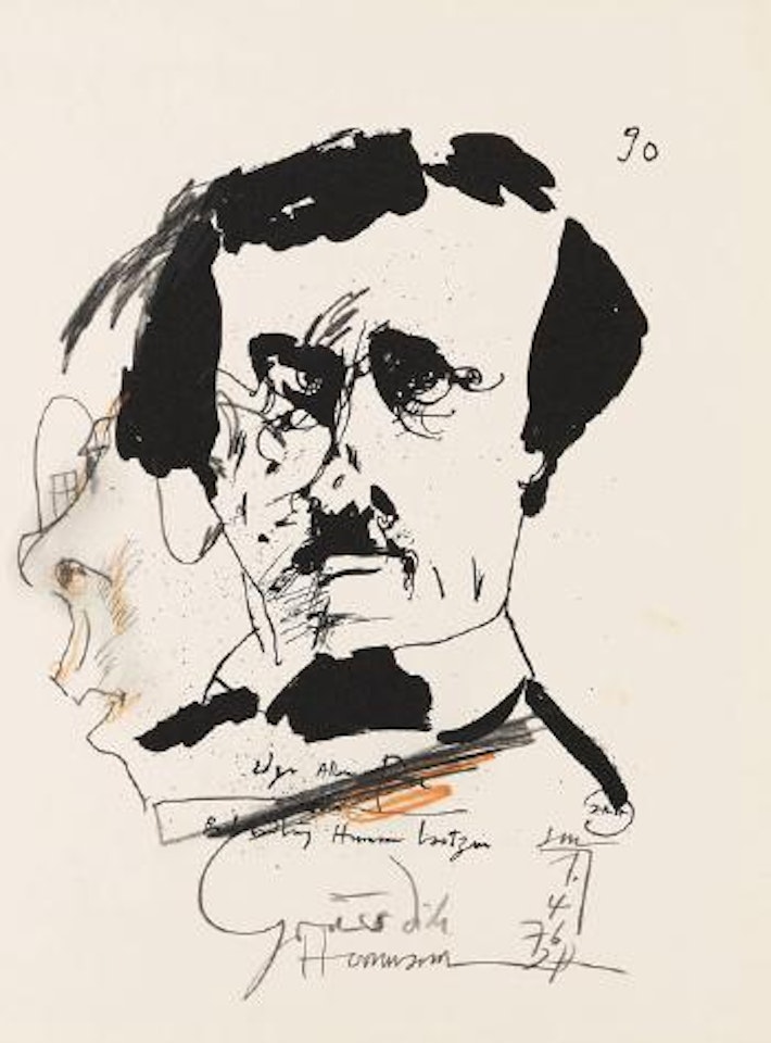 Selbst-profil by Horst Janssen