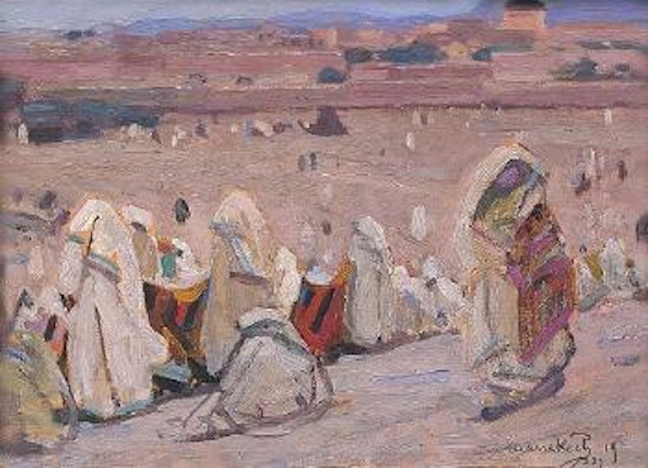 Souk El Khemis, temps gris by Jacques Majorelle