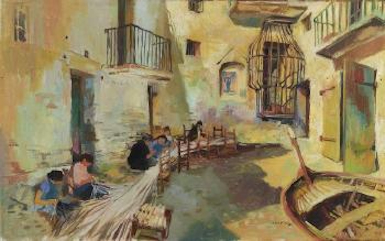 Ravaudage des filets by Jean Gaston Mantel