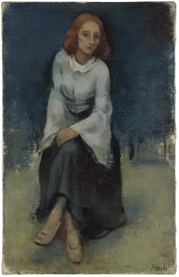 Rikla sitzend by Joseph Floch