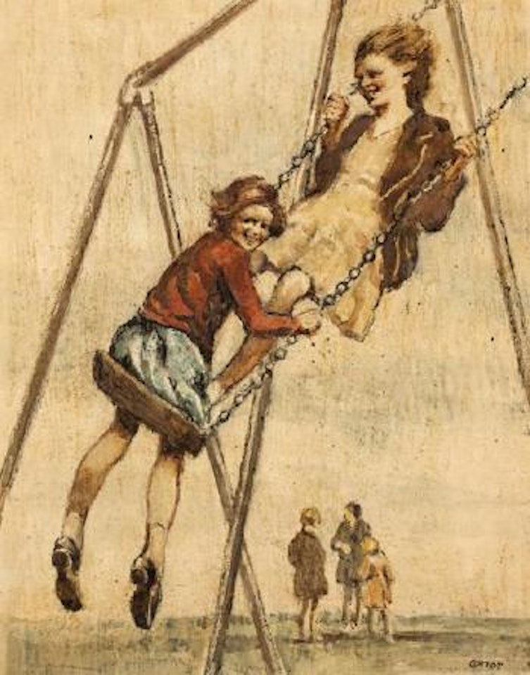 On the Swings by William Conor