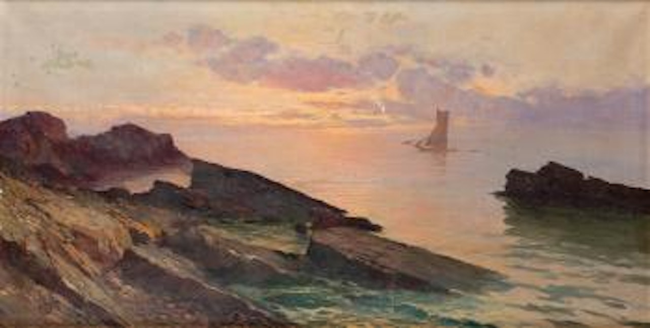 Veduta della Riviera del Levante by Cesare Bentivoglio