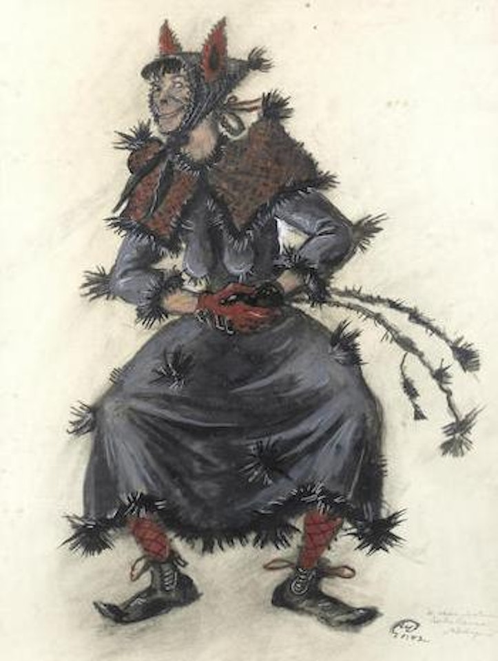 A spirited woman by Mstislav Valerianovich Dobuzhinsky