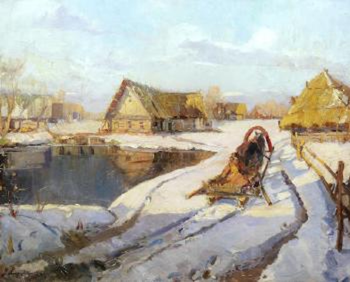 Winter Sleigh by Georgij Aleksandrovic Lapschin