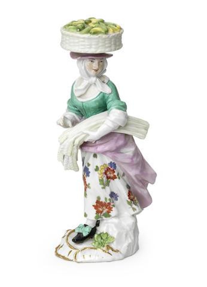 Female Vegetable Seller by Johann Joachim Kandler by Peter Reinicke