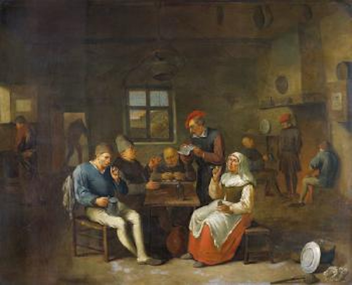 Der Briefvorleser in einem Gasthaus by Egbert van Heemskerk III