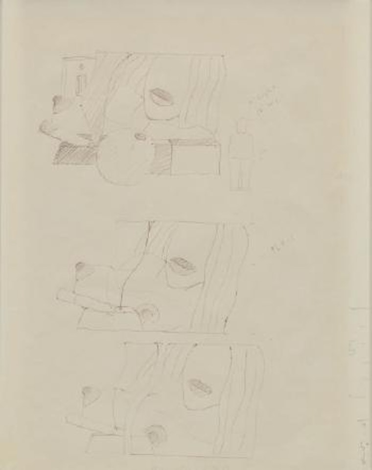 Working drawing for Great American Nude #98 by Tom Wesselmann