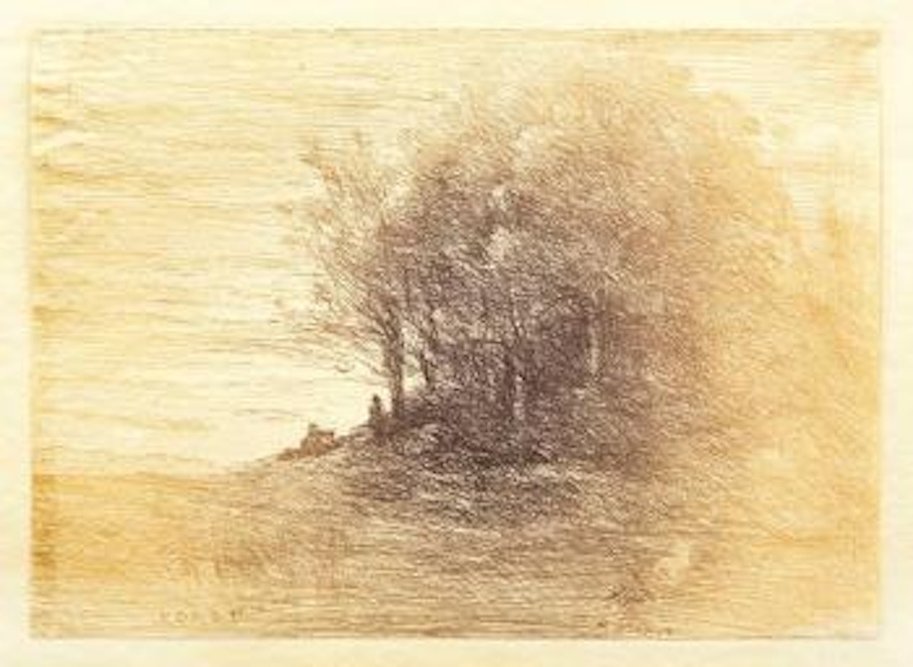 Le Bois de l'’Ermite (ou Bords du lac Trasimène) by Jean Baptiste Camille Corot