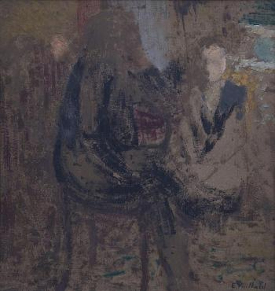 Entretien sous la lampe by Édouard Vuillard