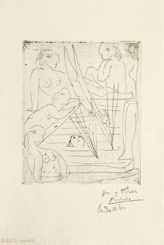 Baigneuses Ã  la piscine by Pablo Picasso