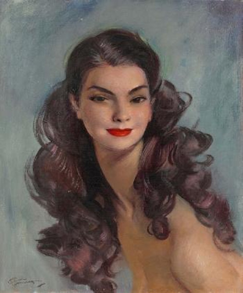 Brunette by Jean Gabriel Domergue