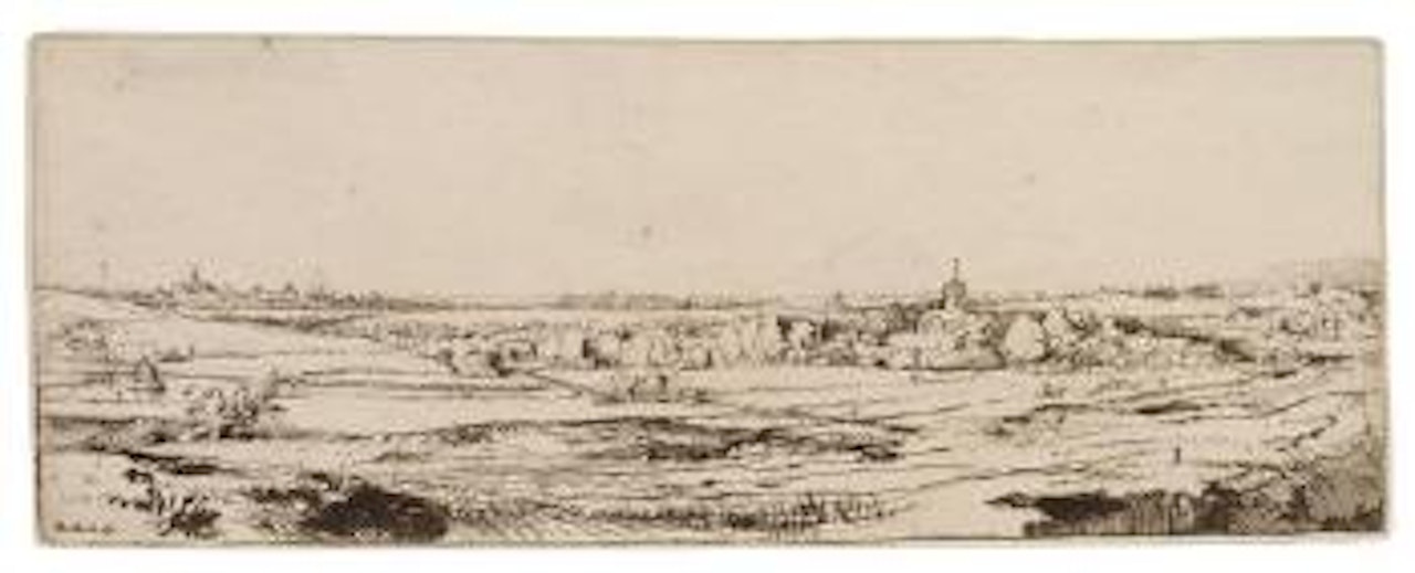 The goldweigher's field by Attributed to Rembrandt Harmensz van Rijn