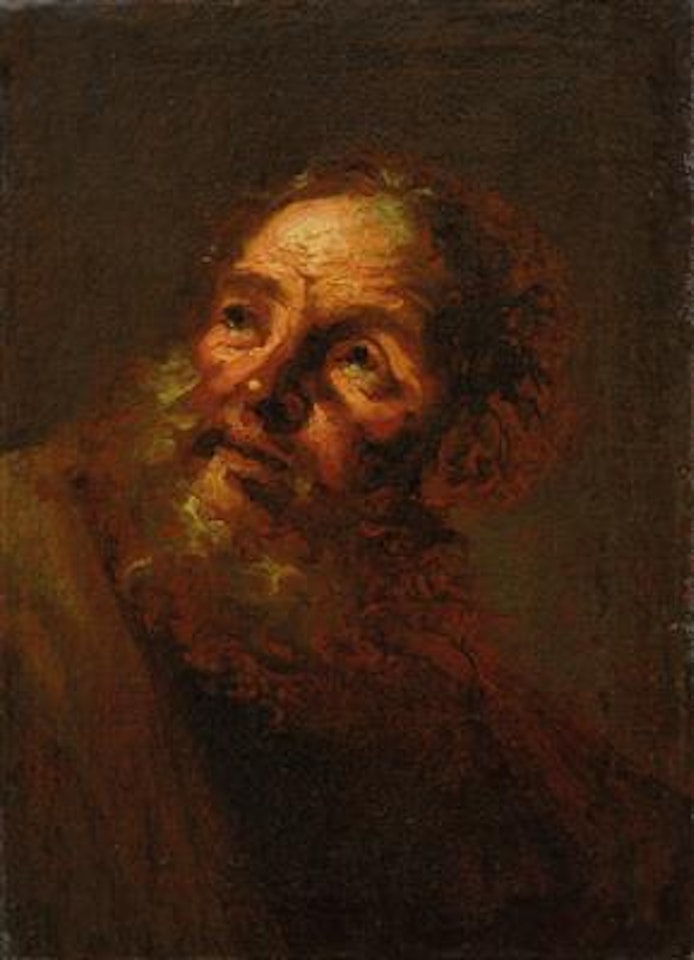 Head study of an apostle (?) by French School