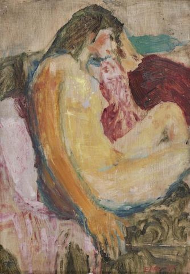 Nude Asleep in a Chair by Joan Eardley