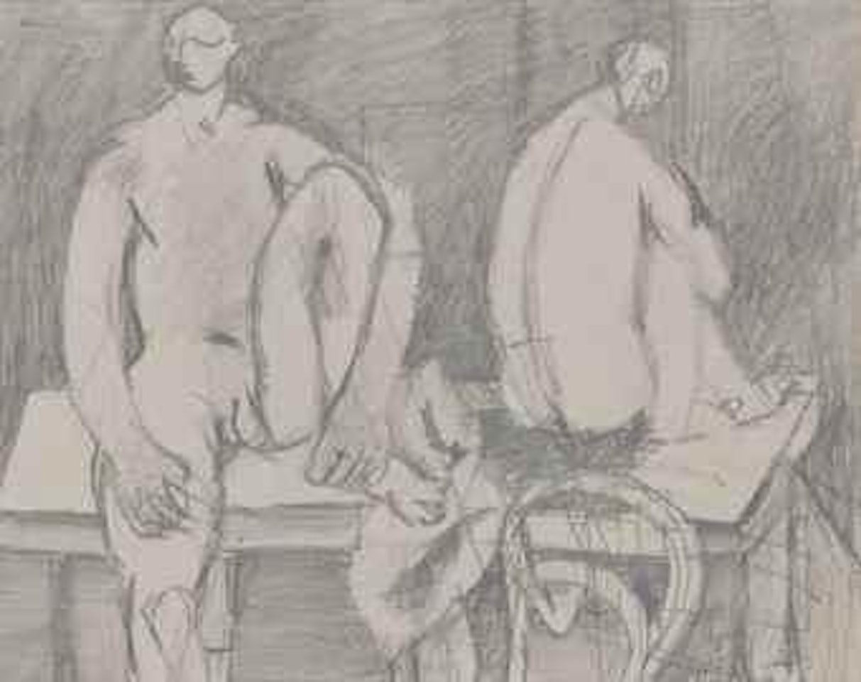 Seated figures by Keith Vaughan
