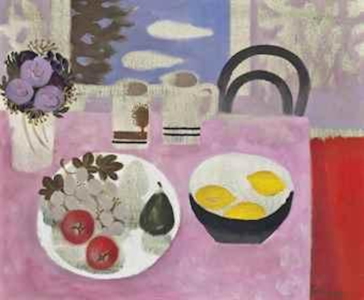 The pink table by Mary Fedden