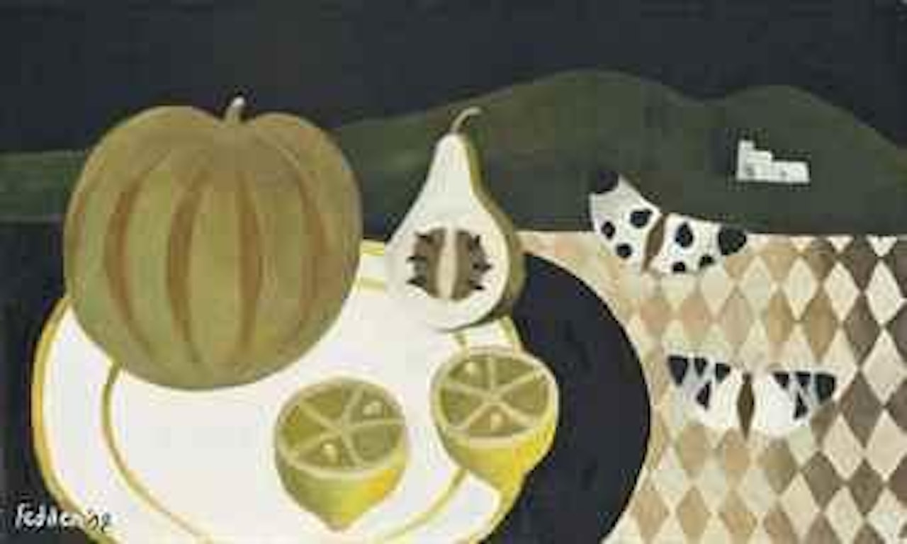 Still-life with butterflies by Mary Fedden