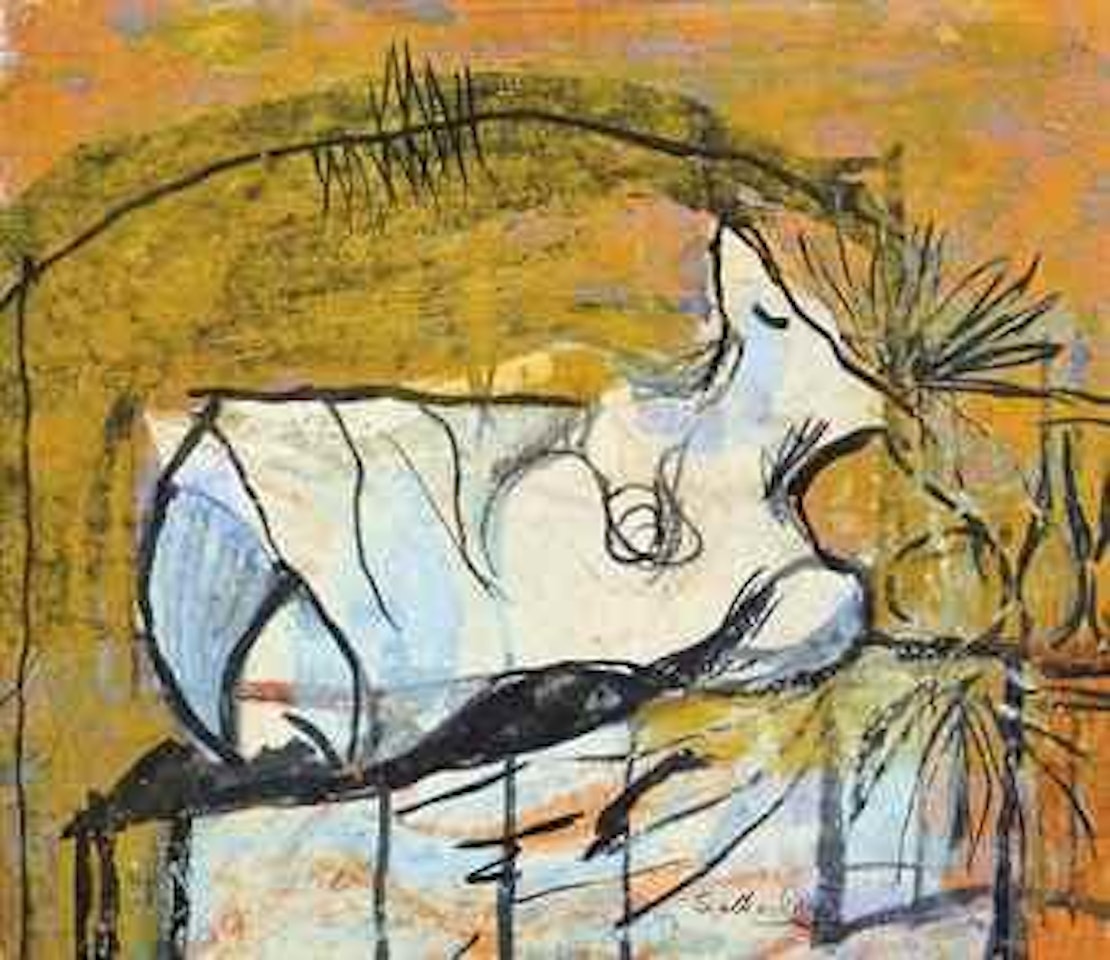 Study for 'Reclining Stone Form' by Graham Sutherland