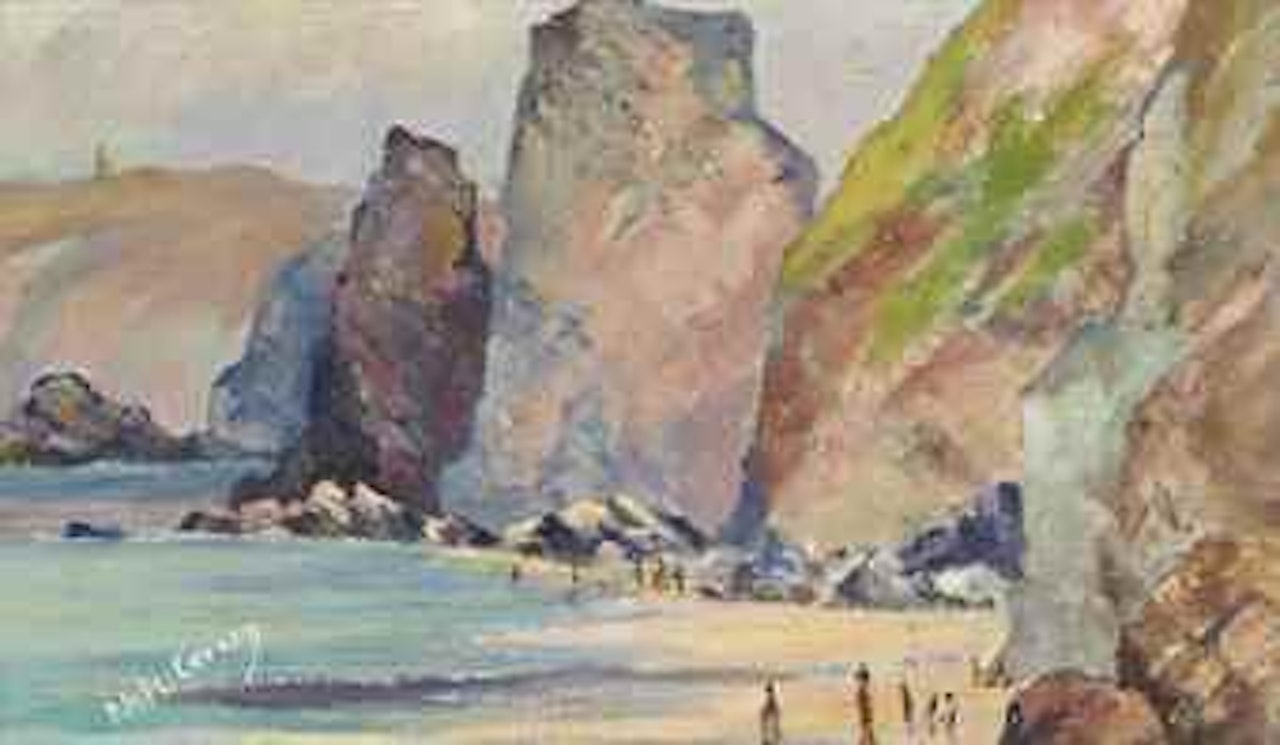 Beach scene by Noel Coward