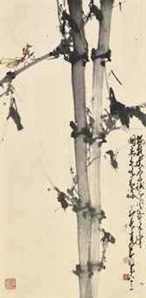 Praying Mantis on Bamboo by Zhao Shao'ang