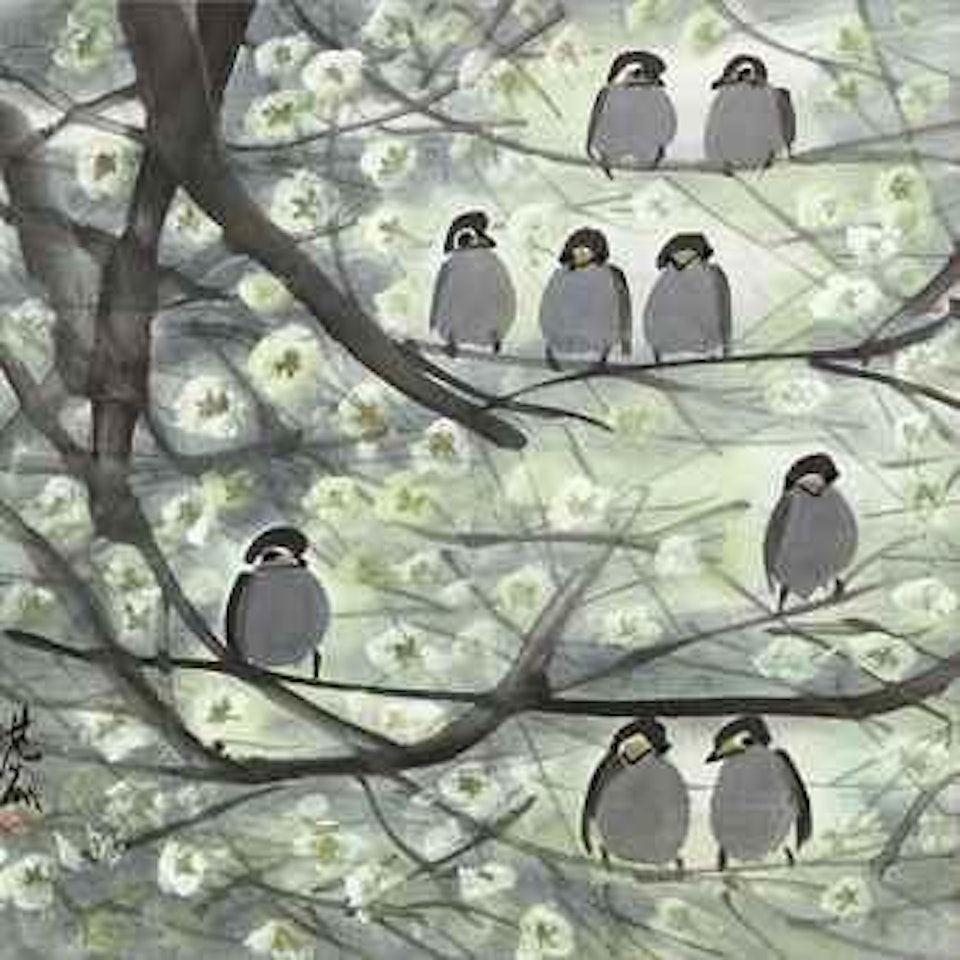Plum blossom and birds by Lin Fengmian