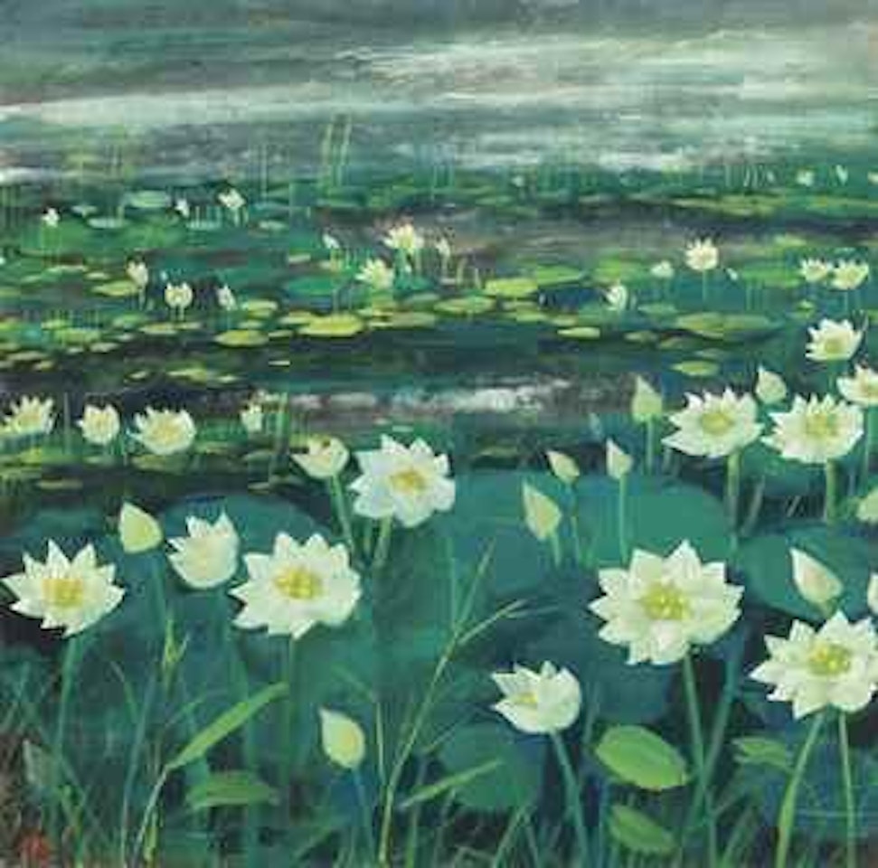 White Lotus Pond by Lin Fengmian
