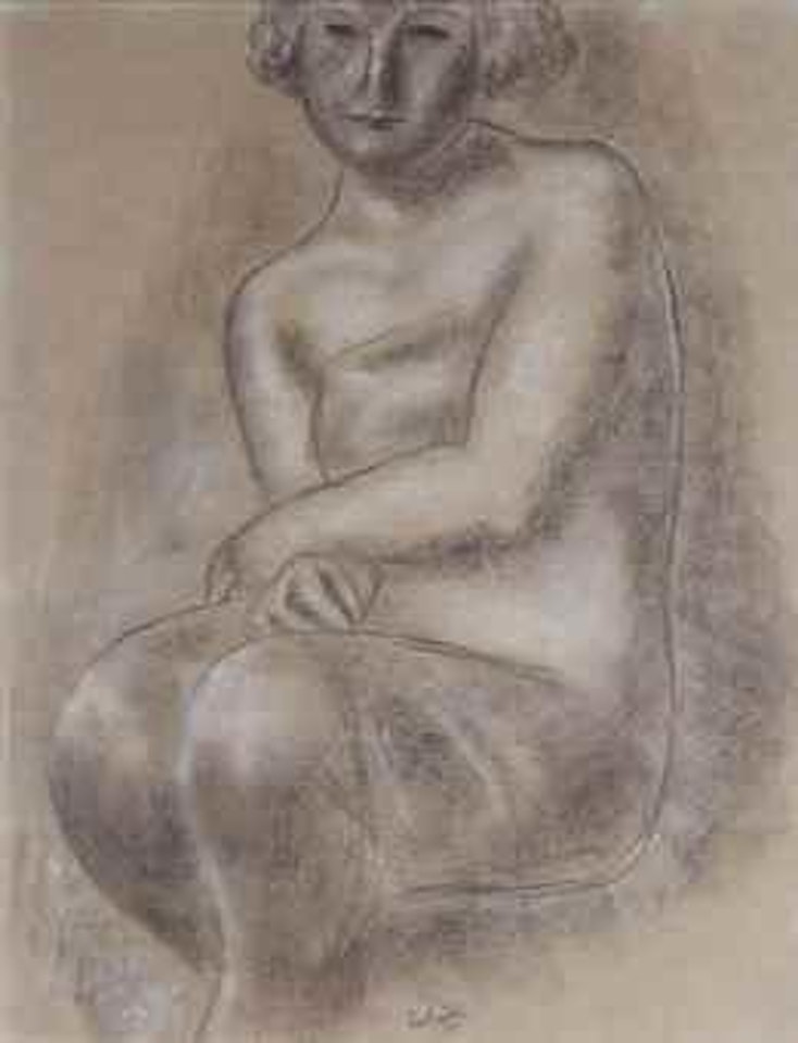 Seated nude by Leo Gestel
