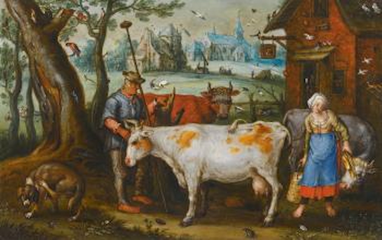 The Milkmaid by Flemish School by Flemish School