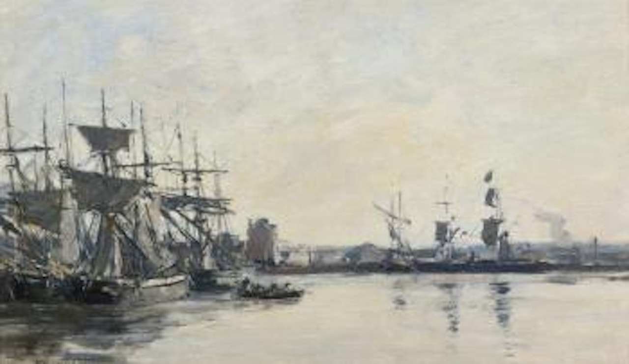 Deauville, Le Bassin by Eugène Boudin